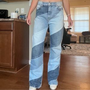Revive LA size 32 reworked denim blue jeans